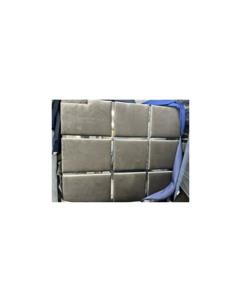 Velvet Mirror Queen Bed - Silver