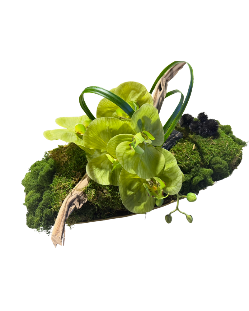 Oval Gold Tray Floral