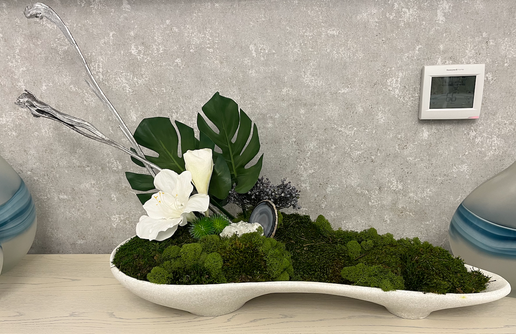 Floral Arrangement in White Bowl