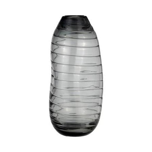 Pinched Glass Vase - Smoke